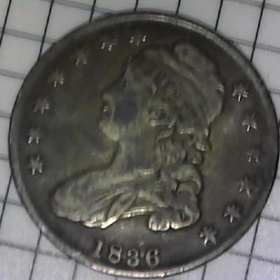 1836 Capped Bust Half Dollar with Nice Lines VG to VF