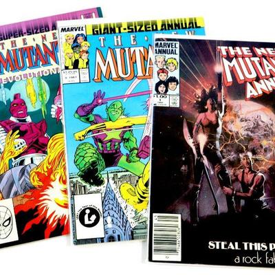 NEW MUTANTS Annual #1 #3 #4 High Grade Comic Book Set 1984-1988 Marvel Comics VF/NM