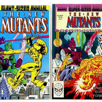 NEW MUTANTS Annual #1 #3 #4 High Grade Comic Book Set 1984-1988 Marvel Comics VF/NM