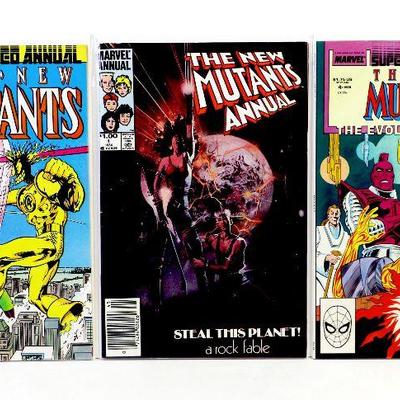 NEW MUTANTS Annual #1 #3 #4 High Grade Comic Book Set 1984-1988 Marvel Comics VF/NM