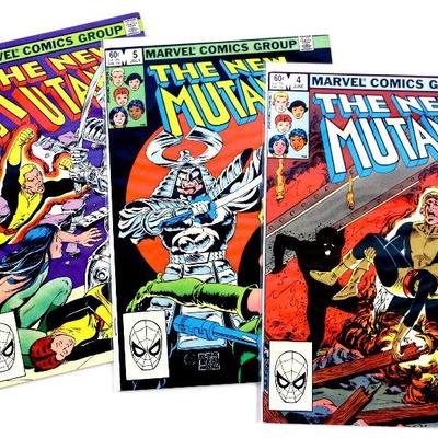 NEW MUTANTS #4 #5 #6 Bronze Age Comic Book Set 1983 Marvel Comics - High Grade