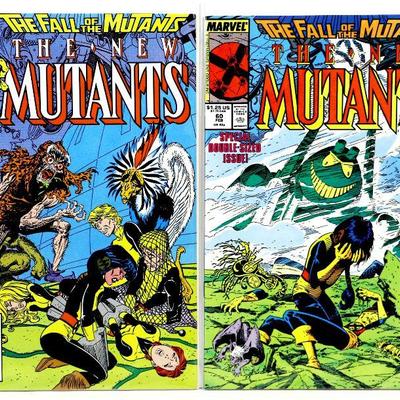 NEW MUTANTS #58 #59 #60 Copper Age Comic Book Set 1987/88 Marvel Comics - High Grade