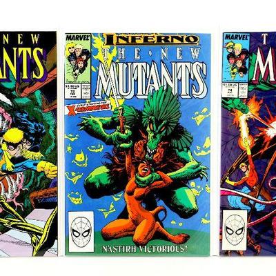 NEW MUTANTS #70 #72 #74 Copper Age Comic Book Set 1988/89 Marvel Comics - High Grade