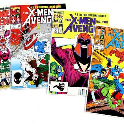 X-MEN vs. AVENGERS #1 #2 #3 #4 COMPLETE MINI SERIES 1987 Marvel Comics NM
