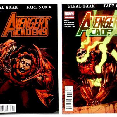 AVENGERS ACADEMY #34 #35 #36 #37 Final Exam FULL Story 4 Comic Books Set 2012 Marvel Comics NM