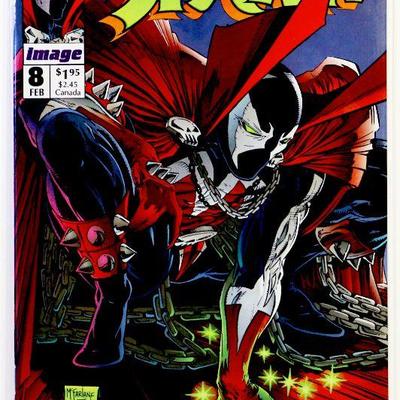 SPAWN #8 McFarlane Cover Art (Spider-Man #1 Cover Homage) 1993 Image Comics NM
