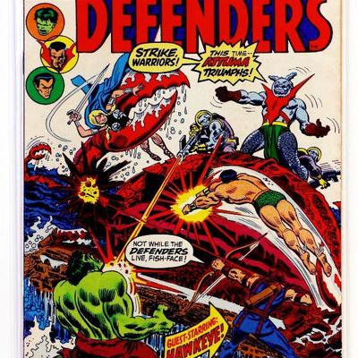 DEFENDERS #7 Bronze Age Comic Book Hawkeye Attuma Red Ghost 1973 Marvel Comics VF+