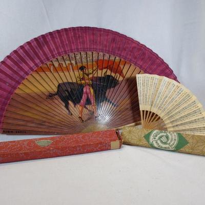 Two Old Hand Fans