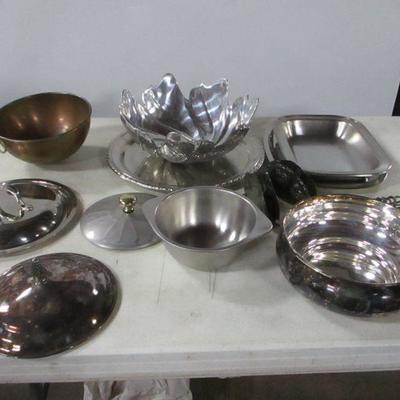 Lot 121 - Variety Of Silver Plated Bowls & Copper