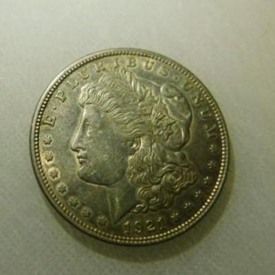 1921-Plain Philadelphia Morgan Silver Dollar B