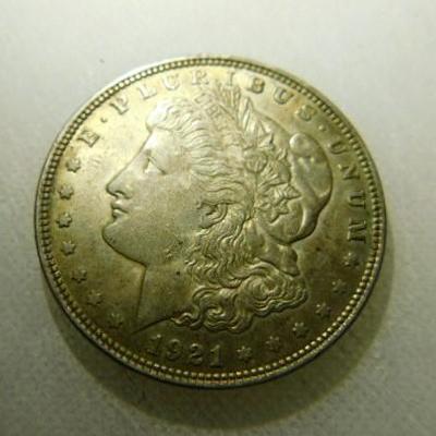 1921-Plain Philadelphia Morgan Silver Dollar C