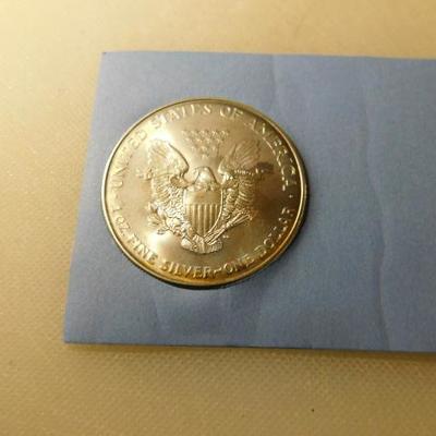1998 American Eagle Silver Dollar Littleton Coin Co. Flip Card Encased