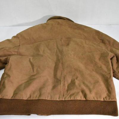 Brown Leather Jacket, Size Large, by G-III