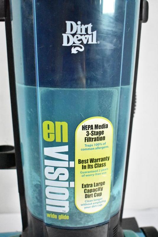 Dirt Devil EnVision Wide Glide Vacuum, Blue & Black Works