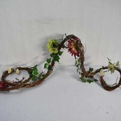 3 Piece Twigs Wall Decor: 1 Vine, 1 Arch, and 1 Wreath