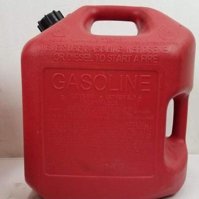 3 Plastic Gas Cans: Two 5 Gallon and One 2.5 Gallon