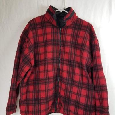 Men's Medium Jacket, Plaid Red/Black