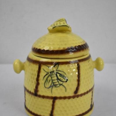 Beehive Ceramic Honey Jar