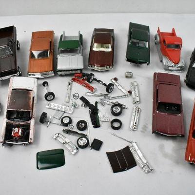 11 Model Cars in Various Stages of Completion
