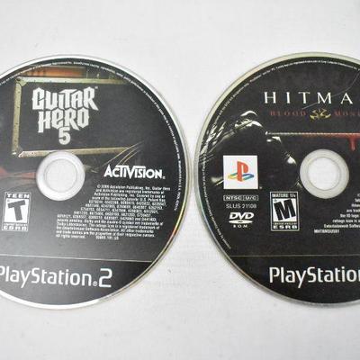 4 PlayStation 2 Games: Guitar Hero 5, Hitman, Tony Hawk, Triple Play