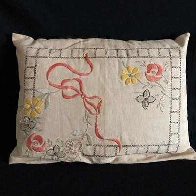 Lot 27- Arts & Crafts Style Pillows And Linens.