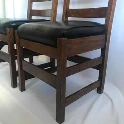 Lot 40 - Two Gustav Stickley Dining Chairs