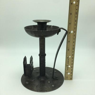 Lot 65 - Three Metal Candleholders 