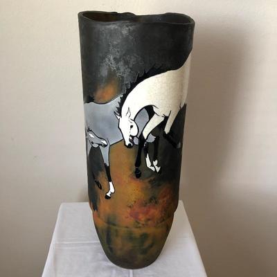Lot 82- Large Contemporary Signed Vase