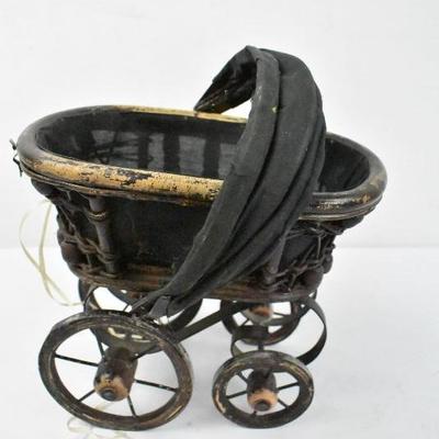 Metal & Wood Doll Carriage/Buggy