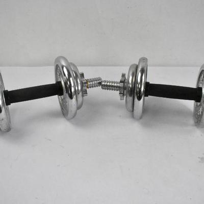2 Hand Weights 7.22 Kilograms Each (Approximately 16 Pounds Each)