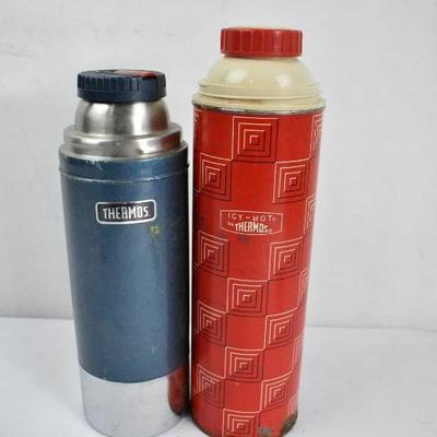 2 Thermos Hot/Cold Drink Holders - Vintage