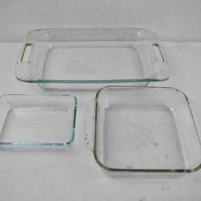 3 Piece Pyrex Baking Dishes: 3 Cup, 8