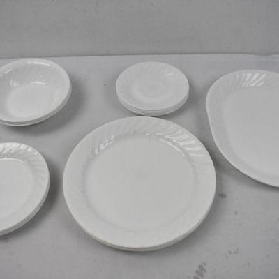 20 Piece Corelle Enhancements Dishes by Corning, White