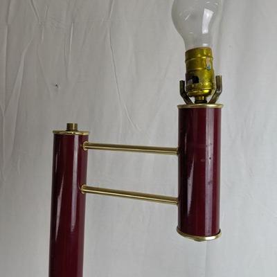 Maroon & Brass Lamp
