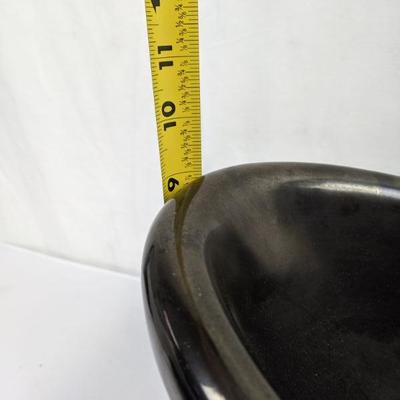 Gold Clawfoot Black Ceramic Tub, Stamped, 2 Issues on Feet as Shown