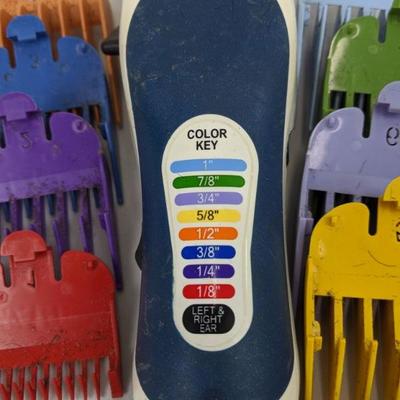 9 Piece Wahl Color-Coded Trimmer with All Attachments - Tested, Works