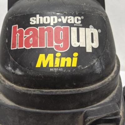 Shop-Vac Hang-Up Mini Vacuum - Needs New Filter, Otherwise Works Great