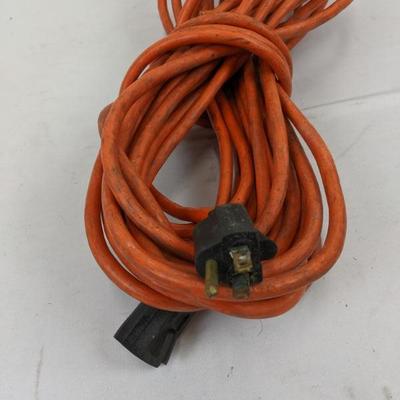 25' Orange 3-Prong Extension Cord