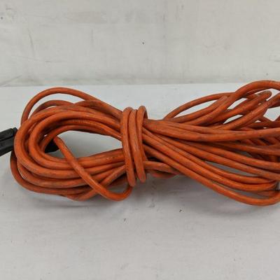 25' Orange 3-Prong Extension Cord