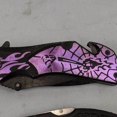 5 Piece Knife Set - 1 Purple & 4 Black