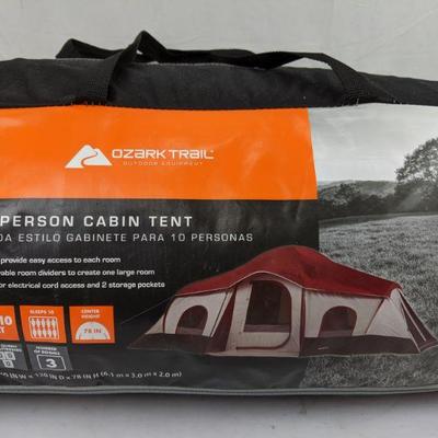 10-Person Cabin Tent - MISSING POLE CONNECTORS - Otherwise Near New & Complete