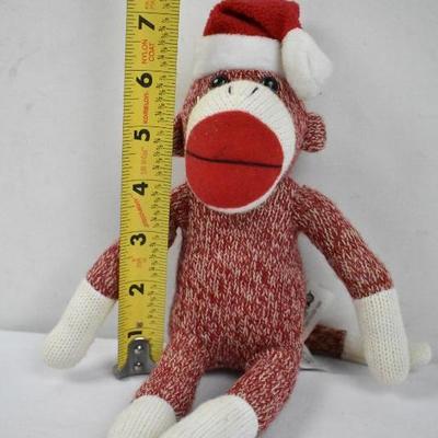 Red & White Christmas Sock Monkey