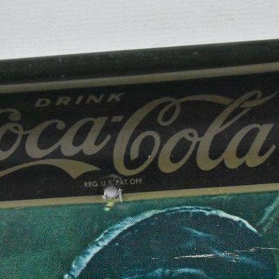 Coca-Cola Rectangle Metal Tray, probably Vintage