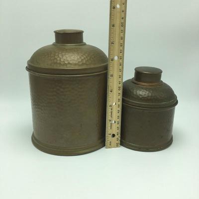 Lot 105 - Two Revere Hammered Canisters