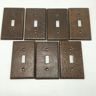 Lot 106 - Bronze Hammered Light Switch Plates