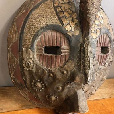 Lot #2Carved and Embellished African Mask
