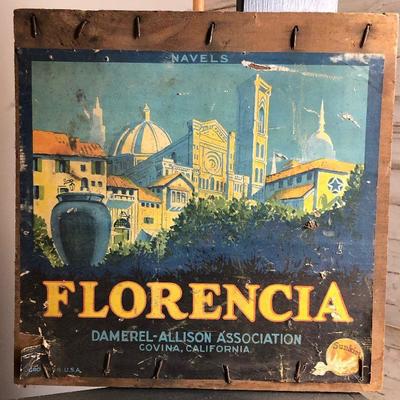 Lot #32 Florencia Orange Crate Board ONLY 