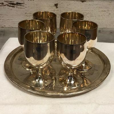Lot #42 Brass Liquor Set Made in India 