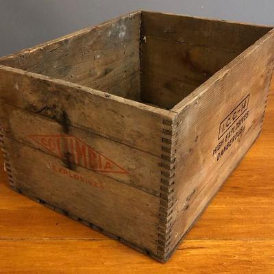 Lot #47 Columbia Explosives Dynamite Crate 