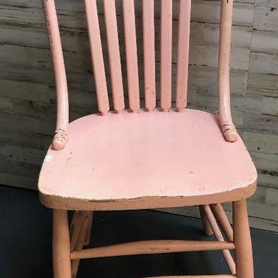 Lot #48 Pink Farm House Chair 